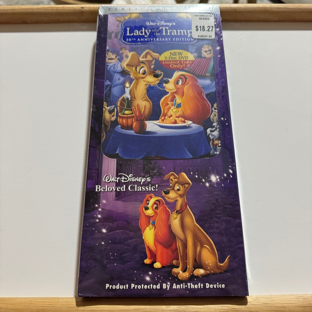Lady and the Tramp Disney DVD 50th Anniversary Platinum Edition 2-Disc Sealed